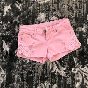 PINK EMBROIDED DETAIL vanilla star shorts